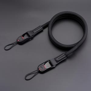 TEMU 조절 가능한 퀵 릴리즈 카메라 스트랩 - 내구성 있는 폴리아미드 등산 로프, 목 및 어깨 크로스바디 지지대 포함 (SLR, DSLR, 미러리스 카메라용) - 니콘, 캐논, 소니, 후지 호환 가능 - 블랙, 퀵릴리즈 버클 디자인, 카메라 액세서리 스트랩