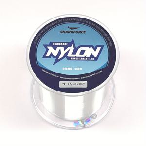 TEMU 1개 Sharkforce 나일론 모노필라멘트 낚시줄, 7-40LB 투명 인비지블 리더, 강력한 파워 쇼크 어보버, 500m/546YDS 민물 및 바닷물용