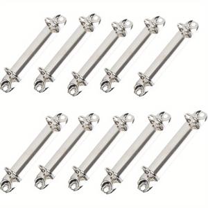 TEMU 10개 세트 A7 2링 2.0 금속 링 바인더 - 강력한 금속 구조, 2.0mm 두께, 2.0mm 링 간격, A5, B5, A4 리필용으로 이상적, 사무실 및 학교 용품, 학교용지, 세련된 금속 피니시, 내구성 있는 금속 링