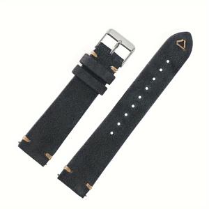 TEMU 빠른 릴리스 스웨이드 가죽 시계 밴드 18mm 19mm 20mm 21mm 22mm 24mm 빈티지 시계 밴드 남성 시계 끈 교체 수제 손목 밴드 선물