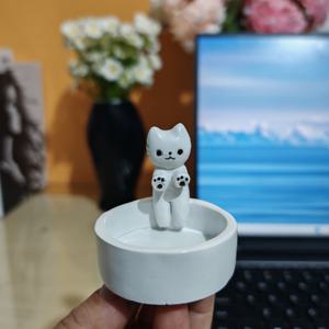TEMU 1pc 만화 고양이 애호가 수지 향 버너 장식, 홈 룸 거실 사무실 장식, 독립 기념일 파티 여름 졸업 학교 시즌 선물