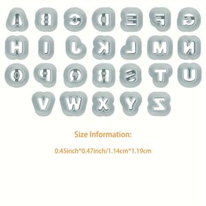 TEMU 폴리머 클레이 컷터 - 26개 대문자 글자 클레이 컷터, 폴리머 클레이 주얼리용 3D 프린트 클레이 컷터, 글자 폴리머 클레이 주얼리 컷터 귀걸이, 폴리머 클레이 도구 및 용품
