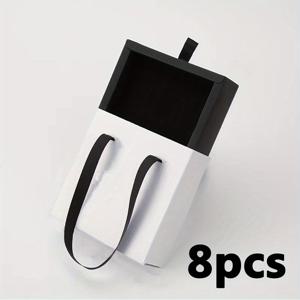 TEMU 8개 세트 서랍형 보석 선물 상자, 3.94×3.94x1.38인치 카드보드 포장 박스 (반지, 목걸이, 귀걸이, 팔찌, 브로치 전시 케이스)