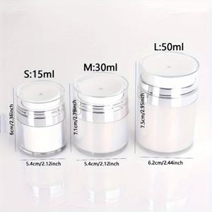 TEMU 3개 세트 15ml, 30ml, 50ml 누수 방지 리필 크림 용기: 신선도 보존, 여행용 진공 펌프 병