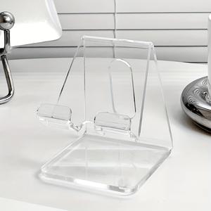 TEMU 아크릴 투명 휴대폰 스탠드 태블릿 데스크탑 크리에이티브 TV 시청 게으른 휴대용 다기능 휴대폰 스탠드 간단한 휴대폰 스탠드 보관함