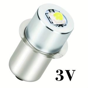 TEMU P13.5S PR2 고출력 LED 손전등 전구, DC 3V, DC4-26V 4.5V 6V 9V 12V 18V LED 업그레이드 전구 교체용 Maglite, 3W 247LM 6000K 밝은 화이트, 3 4 5 6 C/D 손전등 토치 리셉트 조명용 LED 변환 키트