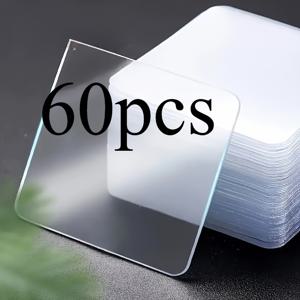 TEMU 60개 강력한 추적 불가능한 분리 가능한 나노 이중면 테이프 스트립 - 사진, 카펫 및 더 많은 것에 사용할 수 있는 강력한 접착제, 실리콘 소재, 1-3kg 부하 용량, 사무실 및 가정용, 사무실 접착제: 강력한 추적 불가능한 테이프 | 다용도 접착제: 실리콘 테이프, 사무실 테이프 | 추적 불가능한 접착제