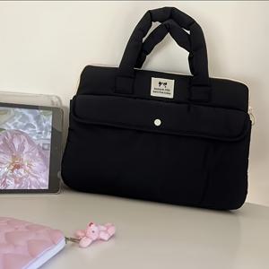 TEMU 1pc 귀여운 노트북 슬리브 알파벳 디자인 - 가벼운, 퇴색 방지 폴리에스터, 지퍼 클로저, 어깨 스트랩 일상 출퇴근, 대학, 외출 - 11/13/15인치 컴퓨터, 대학 노트북 가방에 적합, 노트북 가방, 폴리에스터 안감, 두꺼움|가방|보부상가방|노트북파우치