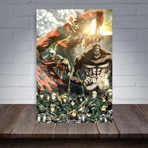 TEMU 다이내믹 애니메이션 영화 포스터 캔버스 벽 예술 - 액자 없음 12x18인치, 4명의 캐릭터가 있는 드라마틱한 전투 장면, 선명한 색상, 침실, 사무실, 거실 또는 카페 장식에 완벽함, 애니메이션 방 장식, 애니메이션 포스터