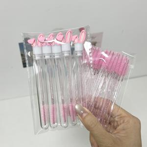 TEMU 30pcs 핑크 메이크업 브러시 키트, 5개의 눈썹 브러시 튜브 세트 포함 25pcs 눈썹 브러시 메이크업 도구, 눈썹 및 눈썹 브러싱용