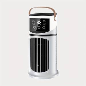TEMU 3-in-1 습도 조절기 팬 및 에어컨, 9단계 냉각, 8시간 타이머, USB 전원, 환경 조명 - 가정, 사무실, 여행용 빠른 냉각, 휴대용 미니 에어컨, 세련된 타워 디자인, 디지털 디스플레이, 에너지 효율 높음인 디자인|휴대용에어컨|이동형에어컨|에어컨선풍기