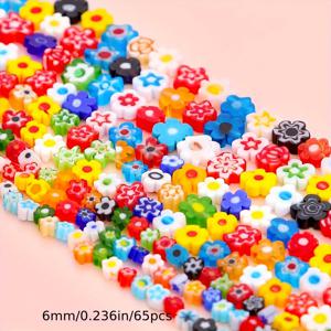 TEMU 4/6/8mm 혼합 모양 유리 비즈 - 별, 꽃, 하트 & 다양한 크기 DIY 액세서리 제작용, 팔찌, 목걸이, 귀걸이 만들기 - 생동감 넘치는 컬러, 고품질 핸드메이드 보석, 주얼리 및 목걸이 공예용 유리 비즈