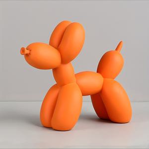 TEMU 1pc 현대 풍선 개 조각품 - 레진으로 제작된, 다양한 색상의 책상 및 선반 장식, 거실, TV 캐비닛, 가정 사무실용 - 실내/실외 사용 가능, 전원 필요 없음, 테이블용 장식