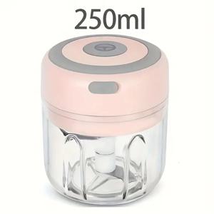 TEMU 100/250ml 미니 전기 마늘 다지기 및 고기 갈기 - USB-Powered 리튬 배터리, 마늘, 생강 및 더 많은 강력한 플라스틱 주방 가제트, 손쉬운 보관을 위한紧凑设计, 주방 가제트 | 현대 주방 도구 | 내구성 있는 플라스틱 몸체|마늘다지기