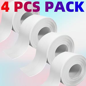 TEMU 4롤 자가 접착 방수 실링 테이프 - 장시간 지속, 도구 불필요, 간편 부착 (욕실, 주방, 바닥, 플라스틱, 욕조, 유리, 목재용) - 즉각 누수 방지, 매끄러운 마감, 무도구 설치|방수가방|욕조