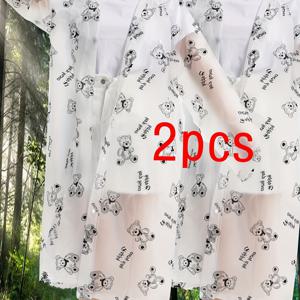 TEMU 2pcs 블랙 베어 두꺼운 야외 캐주얼 하이킹 , 남성 및 여성용 EVA 투명 , 듀얼 숄더 백팩 레인 커버, 고품질 캠핑 하이킹 케이프