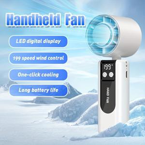 TEMU 2025년 신형 충전식 휴대용 선풍기 - 디지털 디스플레이가 있는 3000mAh 소형 터보 선풍기, 90° 접이식, 조용한 강력한 냉각, 야외 및 가정용으로 휴대용 C형 디자인, 9시간 배터리 수명, USB 충전, 휴대용 냉각 선풍기, 가정용 편안함, 세련된 가제트, 내구성 있는 플라스틱, 고성능 선풍기, 가정용 요리사