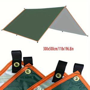 TEMU 초경량 캔버드 정원 천막 - 8인용 전기용 햇빛 차단막, 통기구, 캠핑, 해변, 뒷마당, 해먹용 강력한 천막 - 118x118인/118x157.4인/118x196.8인, 야외용 천막, 소형 디자인, 튼튼한 지원|텐트