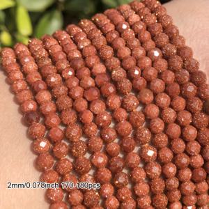 TEMU 앤비즈 2/3/4mm 천연 골든 샌드 스톤 비즈 - 반짝이는 크리스탈이 있는 대량 컷팅 라운드 스페이서 비즈, 주얼리 만들기 DIY 팔찌 목걸이 귀걸이용 다양한 사이즈 루스 비즈, 수제 액세서리 및 비딩 공예용