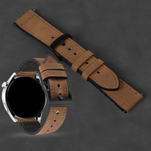 TEMU 스타일리시 인조 가죽 모양 실리콘 시계 밴드, 디플로이언트 클라스프 포함, 20mm/22mm - 삼성 기어 S3 클래식/, 기어 라이브, (46mm), 3(45mm)/워치4/5프로용 편안하고 내구성 있는 교체 스트랩