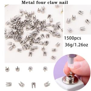 TEMU 비즈 도구와 함께 - 1500개의 네발톱 못/36g/1.26oz - 금속 재질 - 주얼리 DIY 인레이 액세서리에 적합 - 의류, 여행 가방, 네일 비즈, 바닥 못 DIY 주얼리//비즈 주얼리/액세서리 만들기