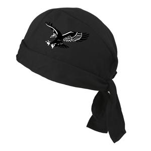 TEMU 1pc Eagle Majesty animal pattern print pirate sun screen bandana, 통기성 빠른 건조 러닝 및 사이클링 해적 wrap, 검은 폴리에스테르 비직조 직물