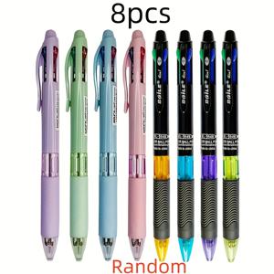 TEMU 8개 세트 창의적인 4-in-1 멀티 컬러 볼펜, 수납 기능 포함, 예술 및 글쓰기에 다용도