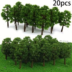 TEMU 20pcs 8cm 미니어처 초록 잎 소나무 모델 - 내구성이 뛰어난 플라스틱, DIY 미니어처 정원, HO 스케일 철도 배치, 케이크 장식, 정원 장식에 이상적입니다. | 내구성이 뛰어난 플라스틱 나무 | 인공 소나무 나무