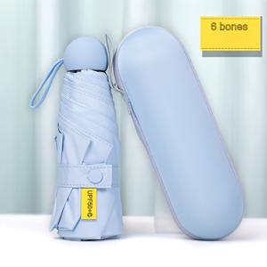 TEMU 컴팩트 6리브 미니 우산 캡슐 케이스 포함 - 방풍, 자외선 차단, 여행 및 일상 사용에 이상적, 가볍고 휴대하기 쉬운, 완벽한 또는 생일 선물, 어버이날 추천