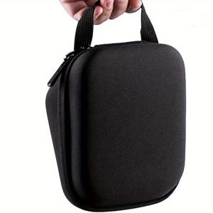 TEMU 내부 수납형, 휴대용 혈압계 케이스 - 1개 내구성 강한 핸들 포함 패브릭 보호 하드 쉘 수납 가방 (블랙) - 커프 및 디지털 기기 정리용