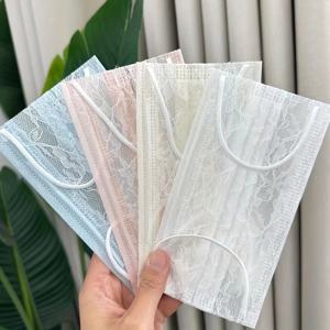 TEMU 40개 세련된 메쉬 얼굴 마스크, 통기성, 봄, 여름 및 가을 외출에 적합, 다양한 색상 제공, 세련된 및 성숙한 스타일, 단일 조각 포장, 성인 남성 및 여성에게 적합