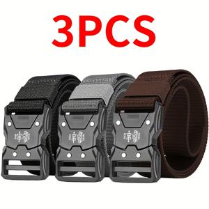 TEMU 3개 세트 남성 패션 벨트, 데일리 캐주얼 데님 벨트, 아웃도어 및 일상 착용에 완벽, 하이킹과 여행에 적합, 아버지의 날 선물|남자벨트