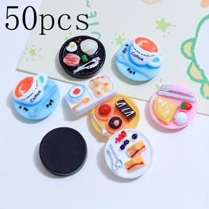 TEMU 50개 미니어처 레진 식품 장식 - DIY 공예, 보석 만들기 및 스크랩북을 위한 다양한 작은 아침 식사, 디저트 및 음료 디자인 - S026 혼합 스타일, 보석 만들기 용품 | 재미있는 미니어처 | 세밀한 세부 사항, 보석 만들기 용 장식