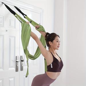 TEMU 조절 가능한 보라색 요가 피트니스 스트랩 - 뒤집힌 문 걸이 스플릿 스트레칭 밴드, 등·엉덩이 및 다리 유연성 트레이닝용, 내구성 폴리에스터, 댄스·발레·체조·요가 액세서리, 중력 역전 툴