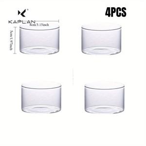 TEMU 4개입 카플란 6.76oz U자형 유리 컵 - BPA 프리, 냉동실 사용 가능, 재사용 가능한 디저트 컵 (, 요거트, 푸딩) - 주방, 레스토랑, 카페 선물 추천 (발렌타인데이, 어버이날, 졸업식), 현대적인 주방용품, 우수한 내구성, 고급스러운 테이블웨어