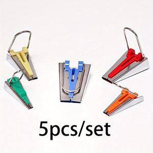 TEMU 4pcs/5pcs 패브릭 바이어스 테이프 메이커 도구 4 가지 크기 패브릭 바느질 퀼트 바이어스 바인딩 메이커 DIY 퀼트 DIY 패치 워크 도구
