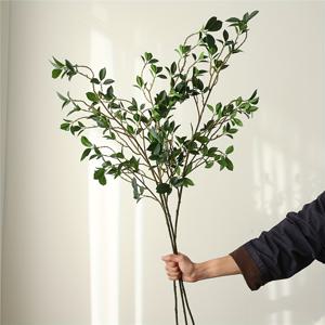 TEMU 3개, 긴 줄기 시뮬레이션 뱀양 나무 잎 인공 잎 인공 가지, 비교할 수 없는 리얼리즘, 두 가지 길이 선택 가능. 가정 장식, 결혼식 및 약혼 장식, 휴일 장식, 봄과 여름 장식, 식탁 중앙 장식, 야외 안뜰 장식에 사용할 수 있습니다