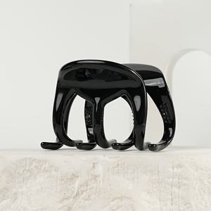 TEMU 우아한 프랑스 스타일 아세테이트 헤어 클로 - 시크한 호박 & 문어 디자인, 두꺼운 빈티지 상어 클립, 볼륨감 있는 여성용 - 크리스마스, 새해, 생일 선물에 완벽