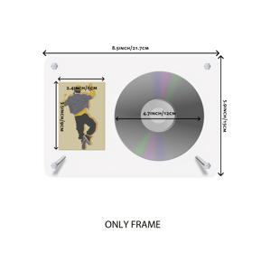TEMU 1pc 클래식 아크릴 디스플레이 스탠드 - 사진, 포스터, CD 및 수집품을 위한 수평 오블로운 테이블 프레임 - 다기능 투명 아이돌 카드 홀더 - 사무실 및 가정 장식, 수집가 및 팬을 위한 이상적인 선물