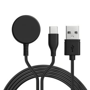 TEMU 삼성 7/6/5/4/3/클래식, 프로 5/4, 액티브 워치 2/1, 갤럭시 버즈용 XNOIK 2-in-1 자석 USB-C 스마트워치 충전기 - 평평한 디자인, 자석 연결, 복합 케이블, USB Type-C, 스마트워치 충전기, XNOIK