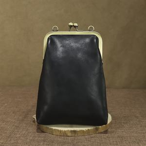 TEMU 진품 가죽 핸드메이드 지갑 | 아이폰, 동전, 잔돈, 열쇠, 카드 및 패셔너블 멀티펑션 키스락 백 & 단일 어깨 끈 분리 가능 조절 가능한 수납백 포함 | 색상 (레드, 브라운, 블랙) | 내구성 있는 일상용 또는 선물용|가죽가방