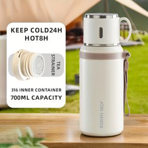 TEMU 고품질 AMZN과 동일한 700ml 커피 머그 텀블러 절연 텀블러 티 스트레이너 리드-누수 방지, 휴대용 방수 재사용飲みカップ 병 음식 용기 음료 용품 - 차, 집, 사무실 - 이상적인 여행 용품|텀블러