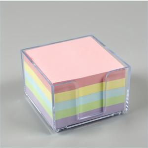 TEMU 500개의 자체 접착 노트 세트, 붙지 않는, 마카론 컬러, 3X3인치, 사각형, 투명 아크릴 홀더, 사무실, 학교 및 가정 조직에 적합합니다.