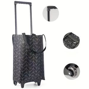 TEMU 1개 오모니 휠 2-in-1 접이식 스틸 옥스포드 쇼핑카트, 캠핑, 비즈니스, 식료품 및 배달용 대용량 고품질 캐리백