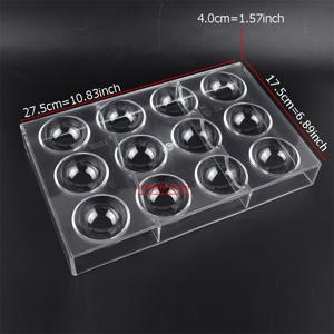 TEMU 폴리카보네이트 초콜릿 몰드, 지름 5cm 반구형 캔디 몰드, 베이킹 애호가를 위한 선물, 내구성 있는 방탄 초콜릿 몰드, 식품용 소재