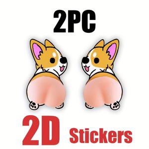 TEMU 2개 팩 2D 스티커 귀여운 만화 실리콘 폰 스티커 - 모바일 쉘, 에어팟 케이스, 냉장고용 안티 스크래치 및 충격 방지 버퍼 스티커 (장식 보호)