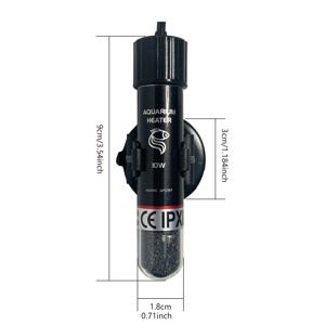 TEMU 10W USB 수중 히터 - 민물, 바닷물 및 수생 식물 탱크용 LED 조명 소형 어항 히터 | 현대적인 디자인의 내구성 있는 난방기