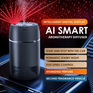TEMU AI 스마트 디퓨저 - 스타 프로젝터가 있는 1.69oz 자연적인 향기 자동차 에어 프레셔, 300일 장기 사용, 자동 켜기/끄기, USB 충전식, 연인에게 이상적인 에센셜 오일 디퓨저|현대 미적|USB 충전식 디퓨저, 자동차 에어 프레셔|차량용방향제