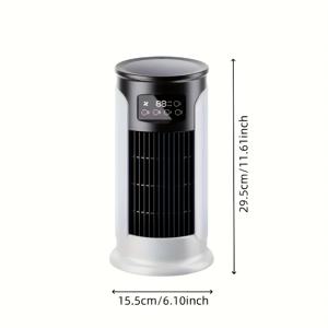 TEMU 휴대용 3-in-1 USB 에어 쿨러 & 가습기, 디지털 디스플레이, 7색상 분위 조명, 저소음 컴팩트 큐브 디자인, 다단계 조절 가능한 빠른 냉각 팬 - 홈 오피스 침실 필수품, 슬림한 디자인, 견고한 구조, 소형 공간용