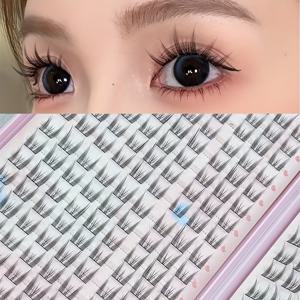 TEMU LIMEIKAI 288 대형 고양이 눈 모양 C-Curl 눈썹 연장 - 자연스러운 경량 10-14mm, 재사용 가능하고 알레르기 반응이 적은 매일의 글램을 위한 눈썹, 블랙, 화이트, 브라운, 핑크, 퍼플, 눈썹 연장, 눈이 커질 때, 거울 같은 마감, 고품질 눈썹